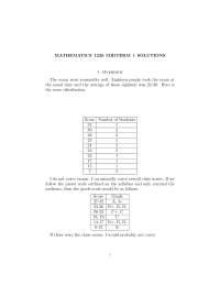 Sample Midterm 1 Solutions - Calculus II | MATH 1220 - Docsity