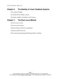 Review sheet - The stability of Linear Feedback Systems | ECE 4700 ...