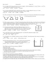 Homework 9 Practice Problems on Introductory Physics I | PHY 231 - Docsity