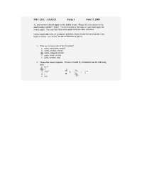 Test One MCQs Solved - Introductory Physics I | PHY 231C - Docsity