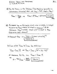 SI College Physics II - Homework 8 with Answers | PHYS 2020 - Docsity