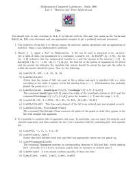 Matrices and Their Applications - Mathematics Computer - Lab 4 | MATH ...