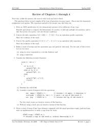 Review Sheet for Introduction to Data Structures - Spring 2003 | MCS ...
