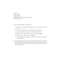 Additional Problems for Assignment 1 - Elementary Functions | MATH 112 ...