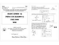 Exam 2 Questions with Solutions - General Physics I | PHYS 1130 - Docsity