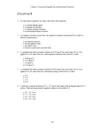 Lecture Notes on Rotational Equilibrium and Rotational Dynamics | PHY ...