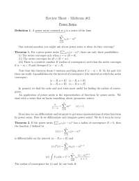 2 Solved Problems on Power Series - Midterm Exam 2 | MATH 253 - Docsity