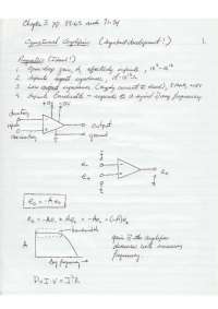 Operational Amplifiers - Handwritten Notes | CEM 434