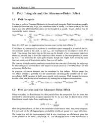 Path Integrals and the Aharonov-Bohm Effect - Lecture Notes | PHY 851