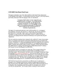 Final Exam for Crisis Management | COM 6800