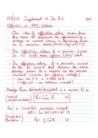 Effective or RMS Values - Supplement | ECE 202