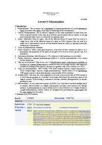 Lecture Notes on Polymorphism - Bioinformatics | GEN 440