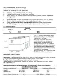 Factorial Designs - True Experiments | PSYC 3000