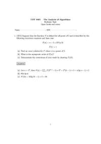 Midterm Solved - Analysis of Algorithms | COT 6405
