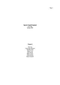 Sparty Tank Proposal - Project Work | ECE 480