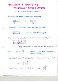 Entropy and Statistics Probability Enters Physics | PHY 215