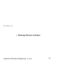Mechanics of Deformable Solids - Shearing Stresses in Beams | ME 222