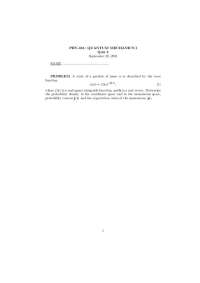 Quiz Solution: Probability Density, Momentum, and Probability Current in Quantum Mechanics