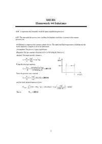 Homework 4 Solutions - Thermodynamics | ME 201