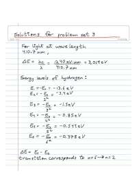 Solutions for Problem Set #3 - Introduction to Modern Physics | PHYS 3141