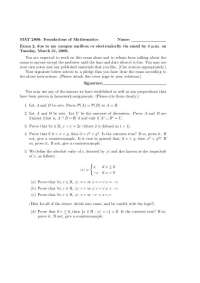 Exam 2 Questions for Foundation Mathematics | MAT 2800
