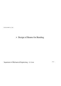 Lecture Notes on Design of Beams for Bending | ME 222