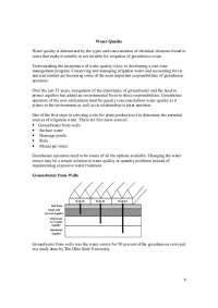 Importance of Irrigation Water for Plant Nutrition & Sustainability in Greenhouse