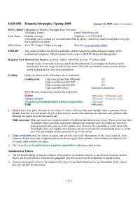 Financial Strategies in Multinational Enterprises: Spring 2009 Course by Kirt C. Butler at
