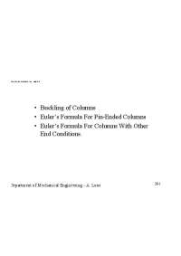 Study Guide for Exam - Mechanics of Deformable Solids | ME 222
