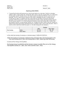 Past Final Exam with Solutions - Applied Economics | MBA 814