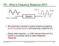 Frequency Response - Control Systems | ME 451 - Docsity