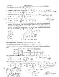 Final Past Exam Solved - Introduction to Statistics | STAT 1222 | Exams ...