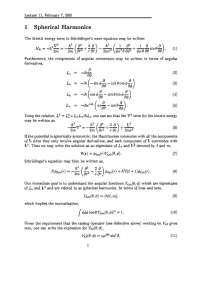 Lecture Notes on Spherical Harmonics - Quantum Mechanics I | PHY 851