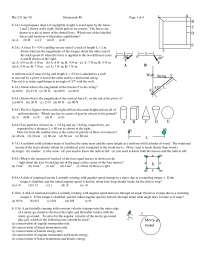 Introductory Physics I - Homework 8 Questions | PHY 231 - Docsity