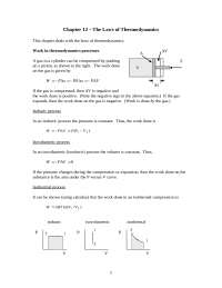 Notes for Law of Thermodynamics - General Physics I | PH 101 - Docsity
