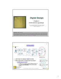 Combinational Logic Design - Lecture Slides | ECGR 3181 - Docsity