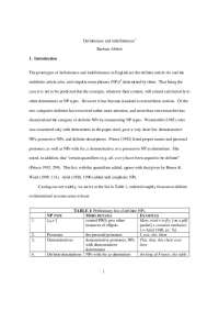 Definiteness and Indefiniteness* - Article | LIN 837
