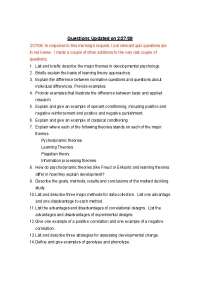 37 Questions on Child Developmental Psychology - Exam 1 | PSY 321