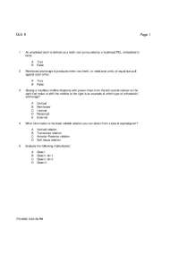 Quiz 6 with Answer Key for Orthodontics | ORTD 323