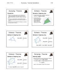 Surveying – Traverse Calculations - Notes | CIVL 1112 - Docsity