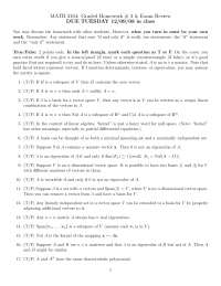 Homework 3 Exam Review - Matrices and Linear Algebra | MATH 2164 - Docsity