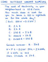 The Cost of Electricity - Lecture Notes | PHY 231 - Docsity
