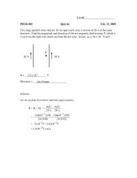 Solutions to Quiz 4a - General Physics II | PH 102 - Docsity