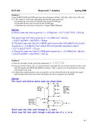 Homework 7 Solutions - VLSI Design | ECE 410 - Docsity