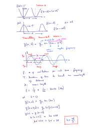 Handwritten Notes on Travelling Sinusoidal Wave | PHYS 3101 - Docsity