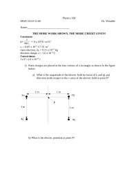 Final Exam Review Sheet - Introduction to Electricity and Magnetism ...