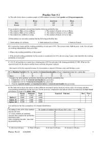 Probability and Statistics Practice Test