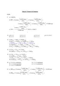 Chapter 3 Homework Solutions: Molecular Weights and Empirical Formulas - Prof. Michael P. 
