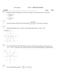 Sierra College - Spring 2008 Math 31 Exam 3: Integration & Area Calculations - Prof. Charl