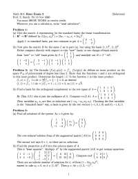Resolution for Exam 2 - Applied Linear Algebra - Fall 2000 | MATH 310 ...